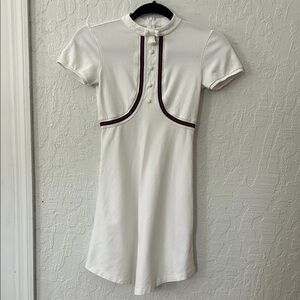 Gucci Kids White Dress with Red Accents